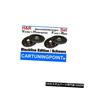 ���C�h�g���b�h�X�y�[�T�[ Hr Wheel Spacer Front+Rear Audi RS6 Type 4G 24/30mm Black �y���s�A���i�z