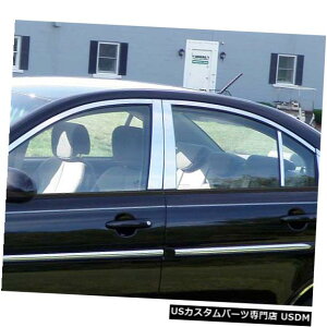 Window Accent 06-11ヒュンダイアクセント4dr QAAステンレス14pcsウィンドウアクセントパッケージWP27366に適合 06-11 Fits Hyundai ACCENT 4dr QAA Stainless 14pcs Window Accent Package WP27366