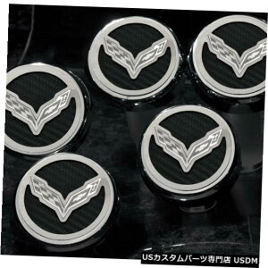 �G���W���J�o�[ C7�R���x�b�g����5 pc�G���W���L���b�v�J�o�[�J�[�{���t�@�C�o�[w /�����t���O C7 Corvette Automatic 5 pc Engine Cap Covers Set Carbon Fiber w/ Crossed Flags �y���s�A���i�z