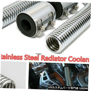 ���W�G�[�^�[�J�o�[ Car 24 Chrome Stainless Steel Radiator Hose  Radiator Caps Cover Universal �y���s�A���i�z
