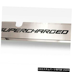 WG[^[Jo[ 2015-2017}X^OGT̃\bhubNuX[p[`[WvCCtWG[^[Jo[ Radiator Cover With Solid Black "SUPERCHARGED" Inlay For 2015-2017 Mustang GT