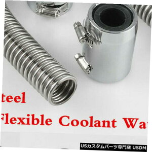 WG[^[Jo[ XeXX`[N[A~jE24 "WG[^[N[gz[XLbgNvJo[Lbv Stainless Steel Chromed Aluminum 24" Radiator Coolant Hose Kit Clamp Covers Caps