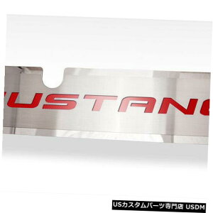 WG[^[Jo[ 2015-2017}X^OGTpԃJ[{t@Co[uMUSTANGvCCtWG[^[Jo[ Radiator Cover With Red Carbon Fiber "MUSTANG" Inlay For 2015-2017 Mustang GT