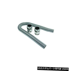 WG[^[Jo[ 36 "N[XeXtLVuWG[^[z[XLbgirbgNvJo[tjSBC BBC 36" Chrome Stainless Flexible Radiator Hose Kit W/ Billet Clamp Covers SBC BBC