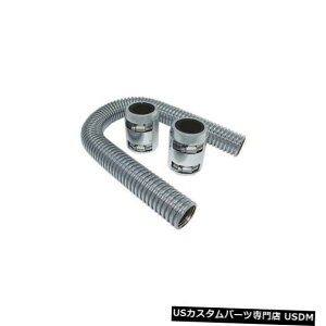 WG[^[Jo[ 24 "NXeXtLVuWG[^[z[XLbgirbgNvJo[tjSBC BBC 24" Chrome Stainless Flexible Radiator Hose Kit W/ Billet Clamp Covers SBC BBC