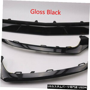 Front Bumper Cover ZfXW205 C300 C350 2014-20173PCStgop[ubNg[fBOtBbg 3PCS Front Bumper Black Trim Molding Fit For Mercedes W205 C300 C350 2014-2017