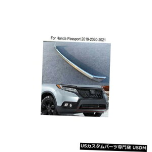 Front Bumper Cover z_pX|[g2019-2020-2021̃NԂ̃tgop[Jo[gXgbv Chrome Car Front Bumper Cover Trim Strip For Honda Passport 2019-2020-2021