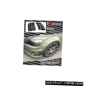 Front Bumper Cover 08-12ZfXW204 C63 AMGpJ[{t@Co[tgop[TChxgCT[gJo[ Carbon Fiber Front Bumper Side Vent Insert Cover for 08-12 Mercedes W204 C63 AMG