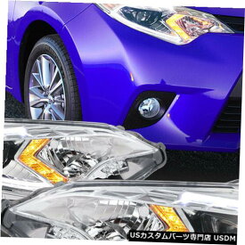 ヘッドライト Fits 2014-2016 Toyota Corolla &lt;LED DRL&gt; Chrome/Amber Corner Projector Headlight