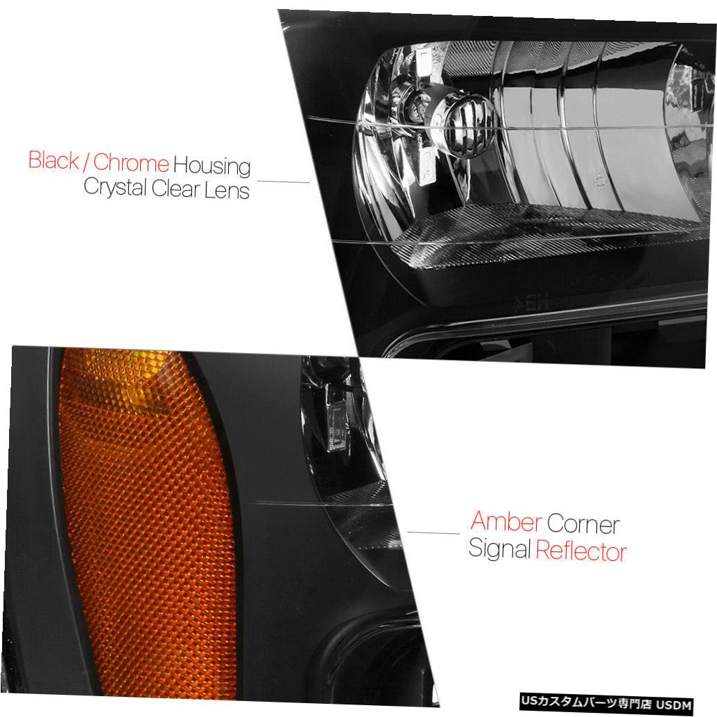 ヘッドライト 02-09シボレートレイルブレイザー用RH助手席側ブラックヘッドライトヘッドランプアセンブリ RH Passenger Side  Black Headlight Head Lamp Assembly for 02-09 Chevy Trailblazer | カスタムパーツ