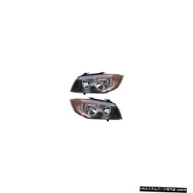 ヘッドライト 06-08 BMW 3-Series E90/E91 4-Door/Wagon Driver &amp; Passenger Headlights Pair Set