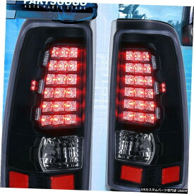 テールライト 99-06シルバラードシエラブラックハウジングLedリアブレーキストップテールライトランプ用 For 99-06 Silverado Sierra Black Housing Led Rear Brake Stop Tail Lights Lamps