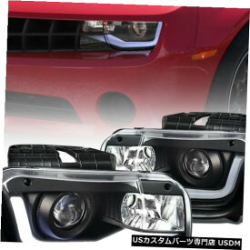 Headlight 2010-2013シボレーカマロLEDチューブ交換用プロジェクターヘッドライトブラックペア For 2010-2013 Chevy Camaro LED Tube Replacement Projector Headlights Black Pair