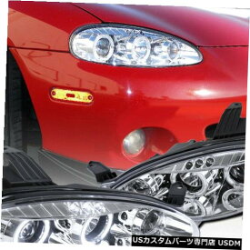Headlight 2001-2005マツダMiata MX5 LEDデュアルHaloプロジェクターヘッドライト交換用 For 2001-2005 Mazda Miata MX5 LED Dual Halo Projector Headlights Replacement