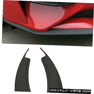 Front Bumper Cover tH[h}X^O18-20Yf@ۂ̃tgop[tHOvJo[tBg̏C Front Bumper Fog Lamp Cover Fins Trim Refit For Ford Mustang 18-20 Carbon Fiber