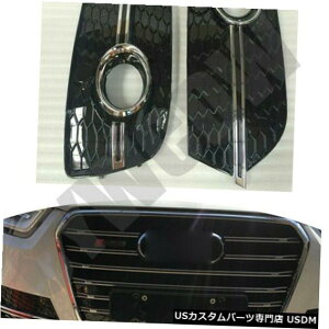 Front Bumper Cover 2pcs RHLH Front Bumper Plating Fog Lamp Cover Trim Fit For Audi Q3 2013-2016 �y���s�A���i�z