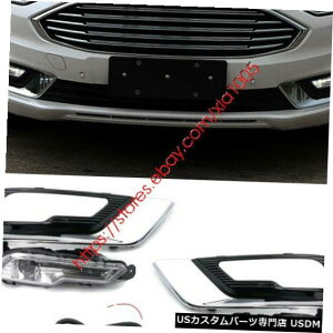 Front Bumper Cover �o���p�[LED�t�H�O�����v�����v�J�o�[�X�C�b�`�Z�b�g�t�H�[�h�t���[�W�����Z�_��2017 2018 Bumper LED Fog Lights Lamps Cover Switch Set for Ford Fusion Sedan 2017 2018