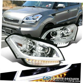 Headlight 10-11 Kiaソウルクリアプロジェクターヘッドライトヘッドライトランプ+ LED信号 For 10-11 Kia Soul Clear Projector Headlights Head Lights Lamps+LED Signal