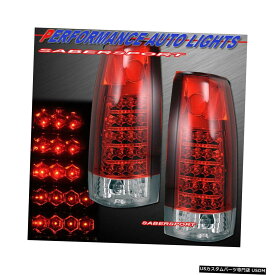 Tail light 88-99 GM C / K 1500 2500 3500ユーコン郊外の赤いクリアLEDテールライトのセット Set of Red Clear LED Taillights for 88-99 GM C/K 1500 2500 3500 Yukon Suburban