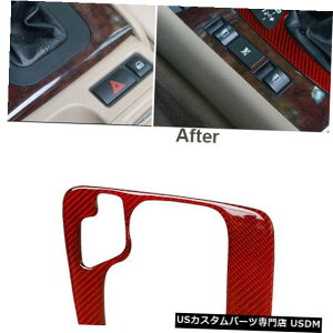 �R���\�[���J�o�[ BMW 3�V���[�YE46 98-05�̐Ԃ��Y�f�@�ۃR���\�[���M�A�V�t�g�p�l�������J�o�[ Red Carbon Fiber Console Gear Shift Panel Decor Cover For BMW 3 Series E46 98-05 �y���s�A���i�z
