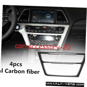 R\[Jo[ AJ[{t@Co[R\[XCb`̓q_C\i^2015-2017̃plJo[𒲐܂ Real Carbon fiber Console switch Adjust Panel Cover For Hyundai Sonata 2015-2017