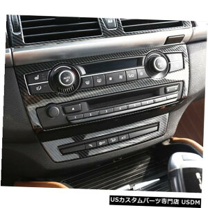 �R���\�[���J�o�[ BMW X6 E71 2008-2014�J�[�{���t�@�C�o�[�R���\�[��AC�X�C�b�`�p�l���J�o�[�g����2�� for BMW X6 E71 2008 - 2014 Carbon Fiber Console AC Switch Panel Cover Trim 2pcs �y���s�A���i�z