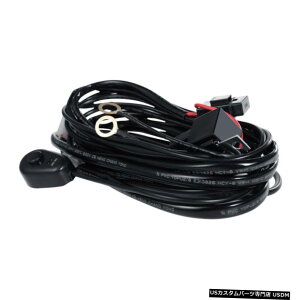 ԉ^]/q[Yƃ[XCb`P[uW[NCg̔zD@n[lXLbg Car Driving Fog Work Light Wiring Loom Harness Kit w/Fuse And Relay Switch Cable