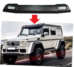 GAp[c SEQUENTIALƃxcW463 GNXtg[tX|C[DRLCgo[𓱂 for Benz W463 G class FRONT ROOF SPOILER with SEQUENTIAL led drl LIGHT BAR
