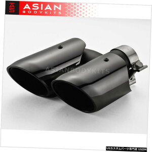 GAp[c |VFE}J2.0 BLACKGL][Xgqg}t[e[pCvi201416jPAIR BLACK Exhaust Tips Muffler Tail Pipes for Porsche Macan 2.0 (2014-16) PAIR
