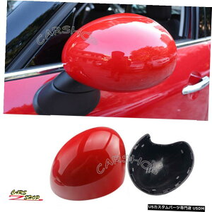 GAp[c MININ[p[JCWF54 F55F56F57F60̏ꍇ͌ĂbhTCh~[Jo[Lbv Red Side Mirror Cover Cap Replace For MINI Cooper JCW One F54 F55 F56 F57 F60