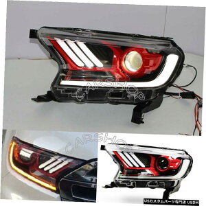 GAp[c tH[hW[sbNAbv15-18 HIDLZmԂԂ̃tgwbhCgvWFN^[DRL For Ford RANGER Pickup 15-18 HID Xenon Red Car Front Head Light Projector DRL