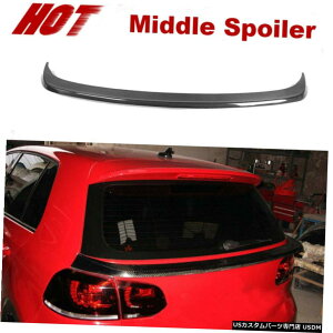 GAp[c J[{t@Co[AX|C[~hECÔ߂ɃtHNX[QSt6 VI MK6 GTI R20 10-13 Carbon Fiber Rear Spoiler Middle Wing For Volkswagon Golf 6 VI MK6 GTI R20 10-13