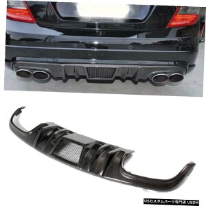 �G�A���p�[�c �����Z�f�X�x���cW204 C63 AMG 08-11���A�o���p�[�f�B�t���[�U�[�`�����b�v�J�[�{���t�@�C�o�[���t�B�b�g Fits Mercedes Benz W204 C63 AMG 08-11 Rear Bumper Diffuser Chin Lip Carbon Fiber