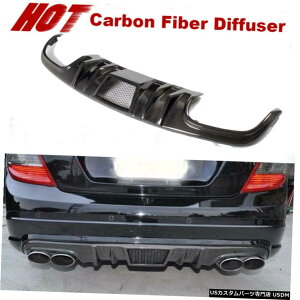 �G�A���p�[�c �����Z�f�X�x���cW204 C63 AMG 08-11���A�o���p�[�f�B�t���[�U�[�C�����ꂽ�J�[�{���t�@�C�o�[�́A�t�B�b�g Fits Mercedes Benz W204 C63 AMG 08-11 Rear Bumper Diffuser Refit Carbon Fiber