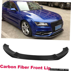 GAp[c AEfBA7 SĈ߂̃J[{t@Co[tgop[bvX|C[BodykittBbg2012N2014N Carbon Fiber Front Bumper Lip Bodykit Spoiler Fit for Audi A7 S-Line 2012-2014