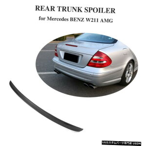 GAp[c ZfXxcW211AgNX|C[J[{t@Co[E320 E350 E63 AMĜ߂0208 For Mercedes Benz W211 Rear Trunk Spoiler Carbon Fiber E320 E350 E63 AMG 02-08
