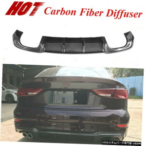 GAp[c J[{t@Co[Aop[fBt[U[X|C[̂߂ɃAEfBA3 SLINE S3Z_2017N2018N Carbon Fiber Rear Bumper Diffuser Spoiler For Audi A3 Sline S3 Sedan 2017-2018