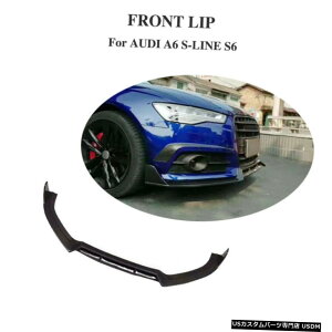 GAp[c tBbĝ߂̃AEfBA6 S-LINE S6 16-19tgop[bvX|C[J[{t@Co[Xvb^ Fit For AUDI A6 S-LINE S6 16-19 Front Bumper Lip Splitters Spoiler Carbon Fiber