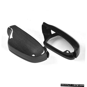 GAp[c AEfBA4 B9 13-15 A5 10-15I[gobNTCh~[Jo[LbvJ[{t@Co[̏ꍇ For Audi A4 B9 13-15 A5 10-15 Auto Rearview Side Mirror Cover Cap Carbon Fiber