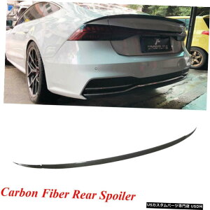 GAp[c AEfBA7 S7 Hatchback2019ɂĂ3PCSJ[{t@Co[AӂgNX|C[u[gECO 3PCS Carbon Fiber Rear Lid Trunk Spoiler Boot Wing For Audi A7 S7 Hatchback2019