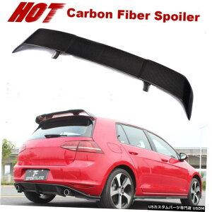 GAp[c J[{t@Co[A[tX|C[ECOtBbĝ߂̃tHNX[QVWStVII GTI MK7 14-17 Carbon Fiber Rear Roof Spoiler Wing Fit For Volkswagen VW GOLF VII MK7 GTI 14-17