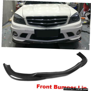 GAp[c tgop[bv`X|C[J[{t@Co[̂߂ɃZfXW204 C63 AMG 2009N2011N Front Bumper Lip Chin Spoiler Carbon Fiber For Mercedes W204 C63 AMG 2009-2011