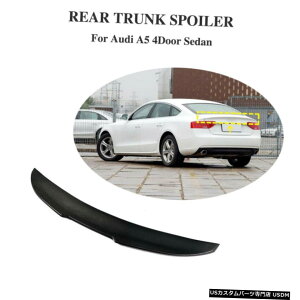 GAp[c AEfBA5nb`obN916AgNu[gbvX|C[ECOubNJ[{t@Co[̏ꍇ For Audi A5 Hatchback 09-16 Rear Trunk Boot Lip Spoiler Wing Black Carbon Fiber