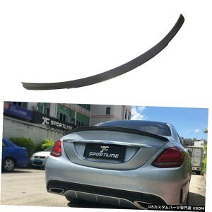 GAp[c xcW205 C250 C300 C63Z_Au[gX|C[e[EBOJ[{t@Co[̂߂14-19 For Benz W205 C250 C300 C63 Sedan Rear Boot Spoiler Tail Wing Carbon Fiber 14-19