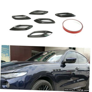 �G�A���p�[�c �}�Z���e�B���o���e�̂��߂�16-17 6PCS�T�C�h�G�A�t�F���_�[�x���g�g�����J�[�{���t�@�C�o�[Bodykit For Maserati Levante 16-17 6PCS Side Air Fender Vent Trim Carbon Fiber Bodykit �y���s�A���i�z