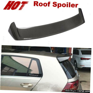 GAp[c VWSt7 MK 7 / R-LINE 2014N2019NA[tX|C[ECObvJ[{t@Co[̂߂ɃtBbg Fit For VW Golf 7 MK 7 /R-LINE 2014-2019 Rear Roof Spoiler Wing Lip Carbon Fiber