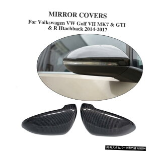 GAp[c tHNX[QVWSt7 MK7 7.5 GTI / R~[Jo[LbvJ[{14-18܂ Fit Volkswagen VW Golf 7 MK7 7.5 GTI/R Mirror Cover Cap Carbon 14-18 Replacement