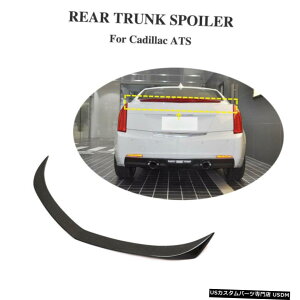 GAp[c LfbNATSZ_pJ[{t@Co[AgNX|C[u[gECOtBbg13-17 Carbon Fiber Rear Trunk Spoiler Boot Wing Fit for Cadillac ATS Sedan 13-17