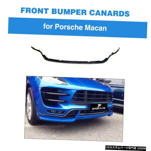 GAp[c J[{t@Co[tgop[bv{fBLbgXvb^̂߂Ƀ|VFE}J^[{14-17 Carbon Fiber Front Bumper Lip Body Kit Splitter For Porsche Macan Turbo 14-17