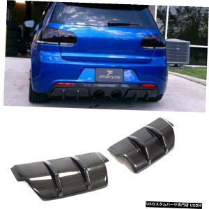 GAp[c J[{t@Co[Aop[fBt[U[tBJo[ɃtHNX[QVWSt6 R20 10-13 Carbon Fiber Rear Bumper Diffuser Fins Cover For Volkswagen VW Golf 6 R20 10-13